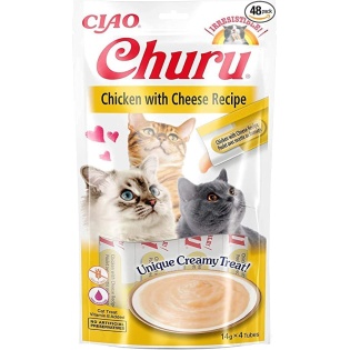 CHURU CAT RECETA POLLO CON QUESO 4*14GR